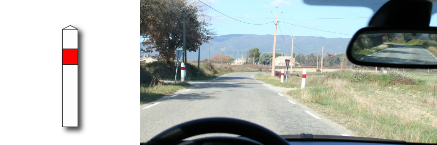 Balise J3 intersection hors agglomération